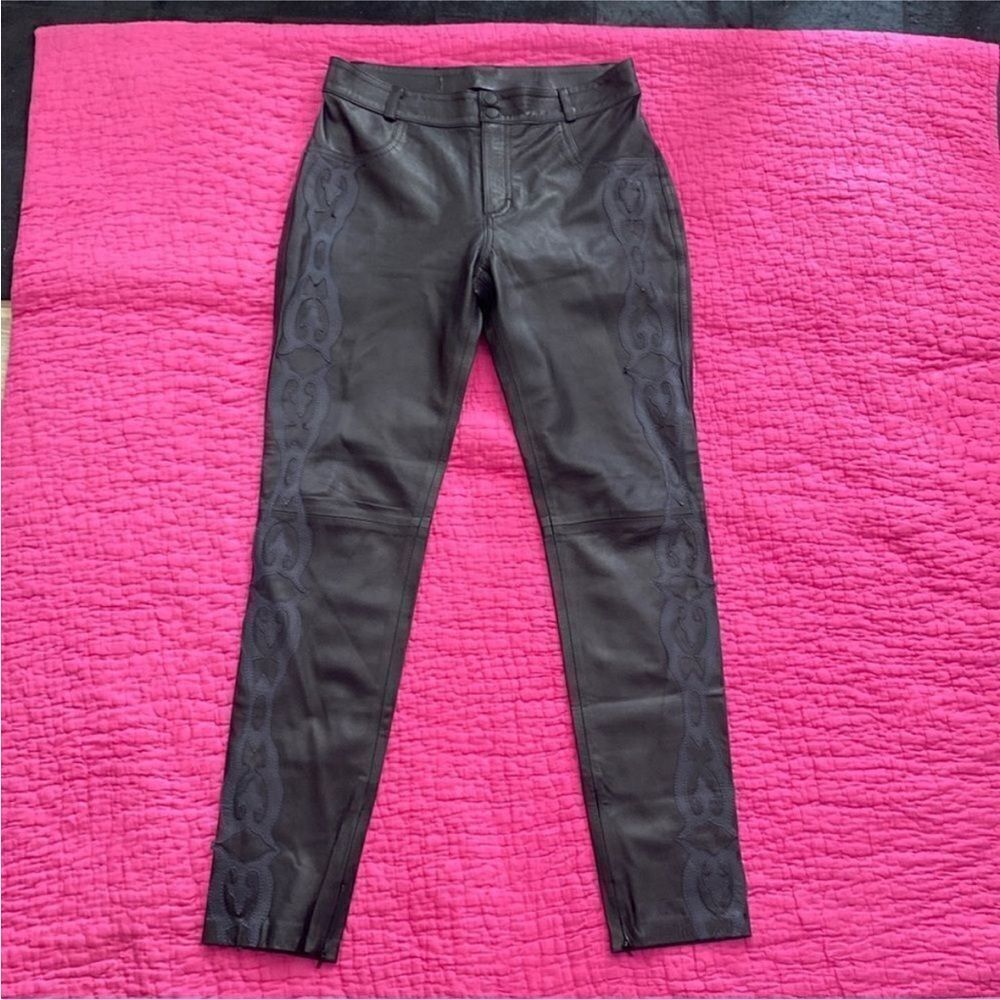 Animale Black  genuine Leather Pants, S